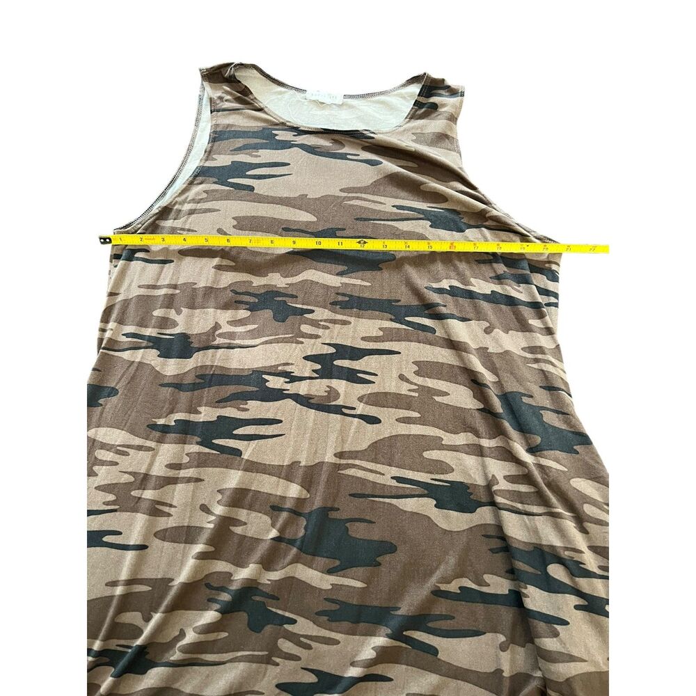 Socialite Sleeveless, knee-length Brown/Black Camouflage Dress, Women's Large - Picture 5 of 7
